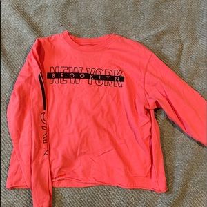 Pink cropped long sleeve